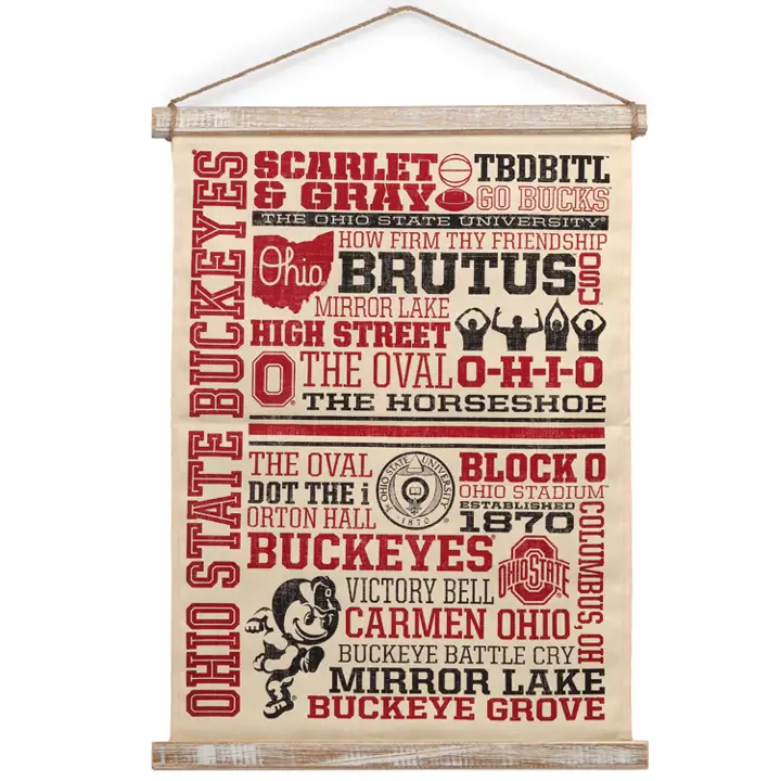 Bannière sur toile de l'équipe de l'Ohio State Ast
