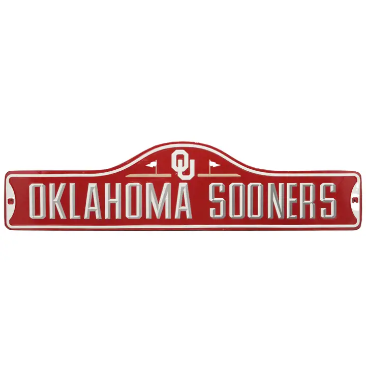 Enseigne murale métallique de l'équipe de l'Oklahoma Ast