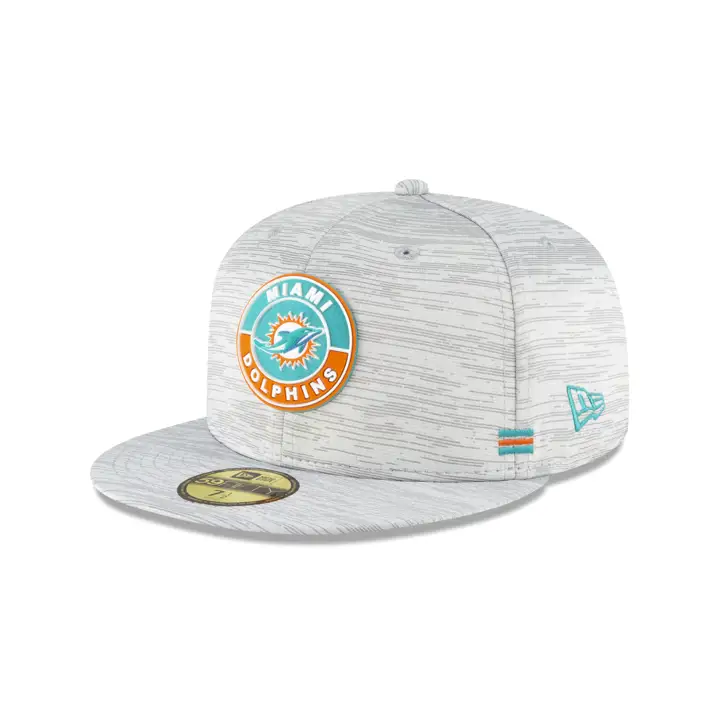 Miami Dolphins Casquette officielle de supporteur 59FIFTY grise