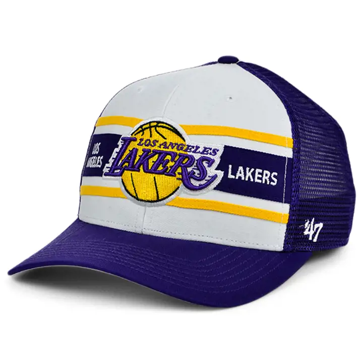 Casquette '47 MVP à rayures larges Los Angeles Lakers NBA