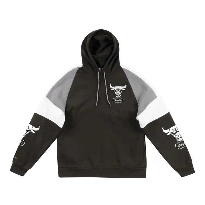 SWEAT À CAPUCHE INSTANT REPLAY CHICAGO BULLS NBA NOIR/BLANC