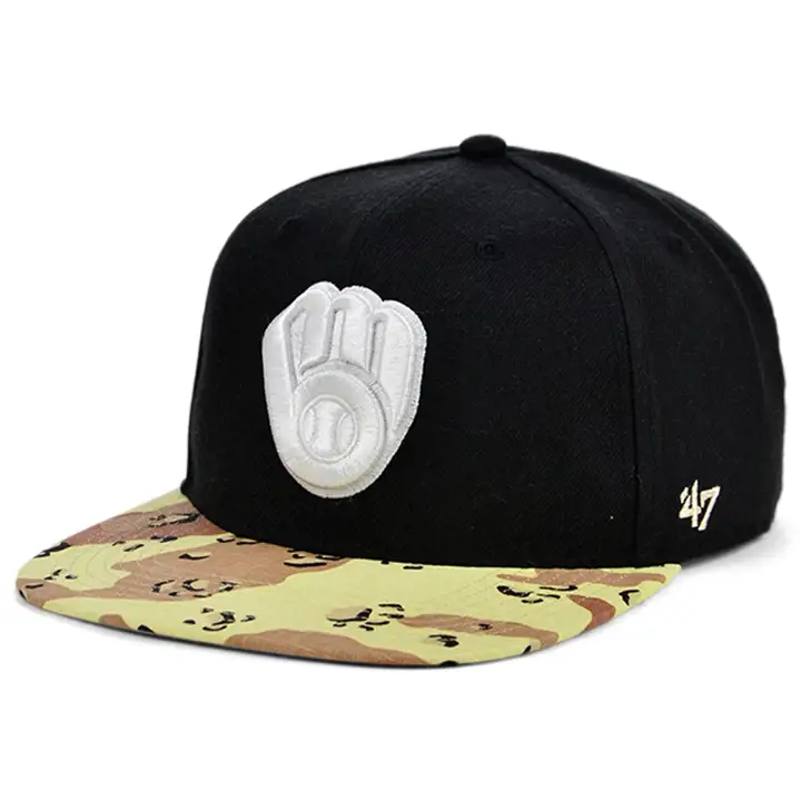 CASQUETTE RÉGLABLE MLB CAMO MILWAUKEE BREWERS NOIR