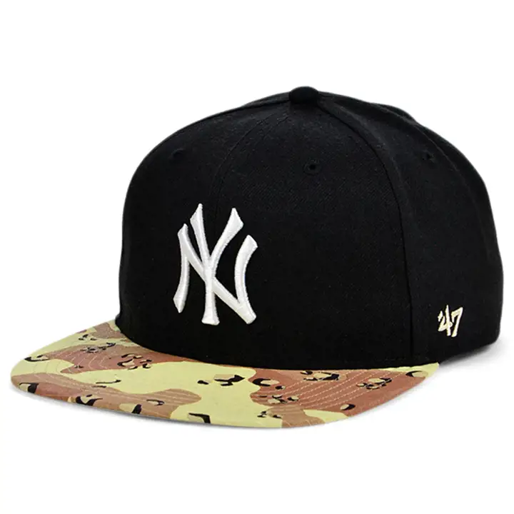 CASQUETTE À VISIÈRE PLATE CAMO MLB NEW YORK YANKEES NOIR