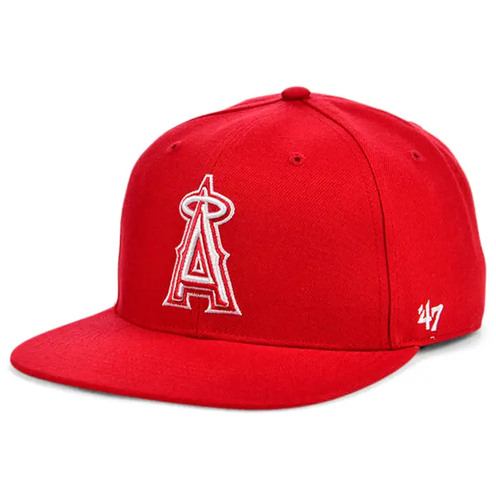 LOS ANGELES ANGELS MLB '47 Casquette Ajustée No Shot ROUGE