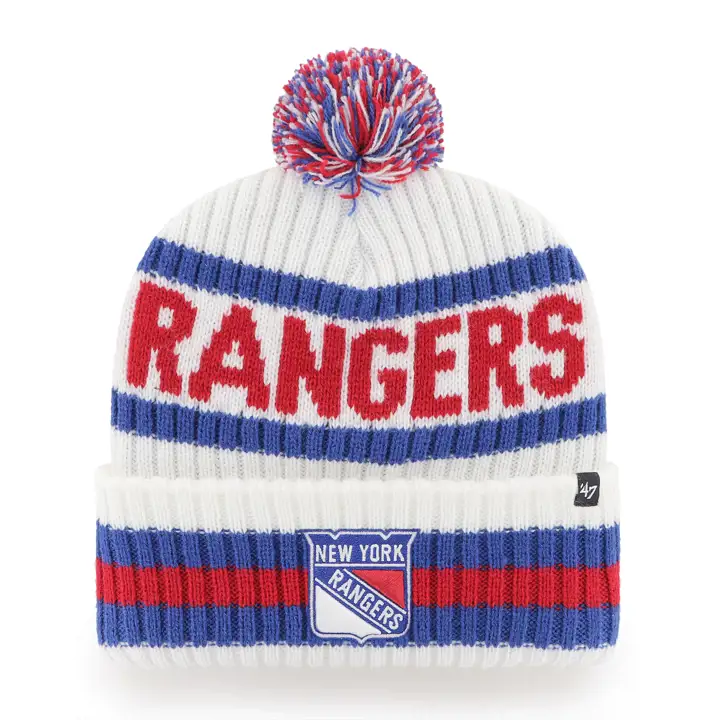 NEW YORK RANGERS LNH Bering '47 Bonnet en tricot avec revers blanc