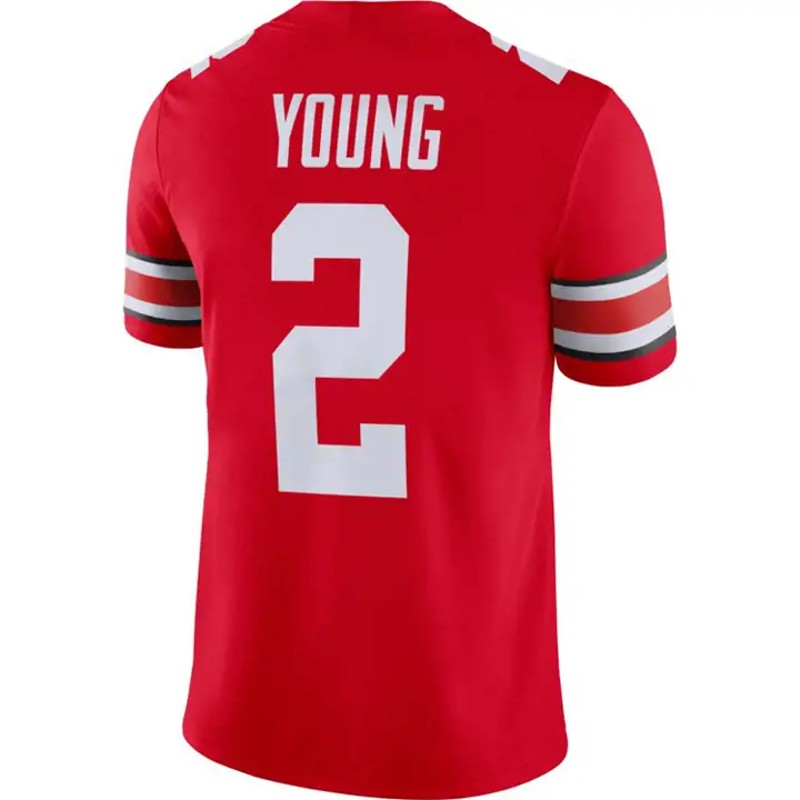 Maillot de joueur NCAA Ohio State Chase Young ROUGE