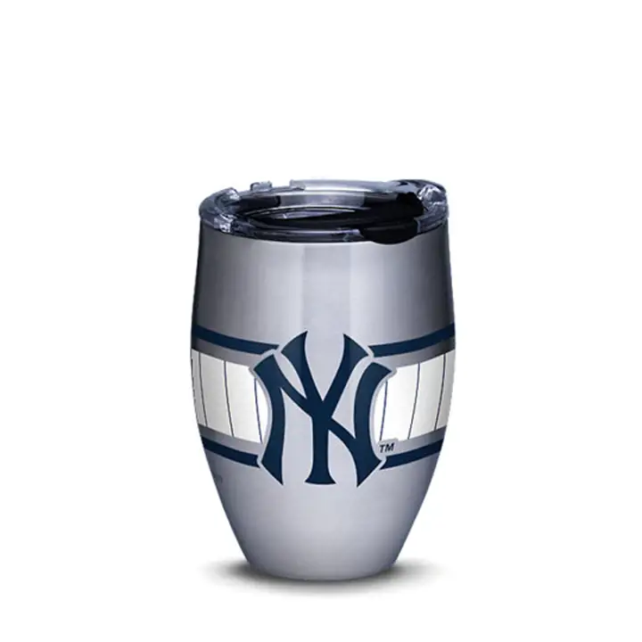 New York Yankees Gobelet isotherme rayé 12 oz, noir