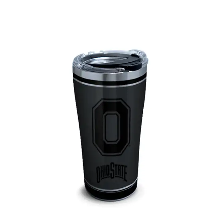 Ohio State Buckeyes Gobelet isolant en acier inoxydable 20 oz NCAA Black Out