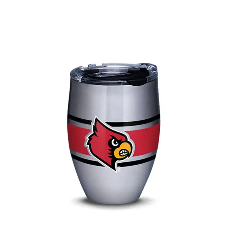 Gobelet isotherme en acier inoxydable noir 12 oz NCAA Louisville Cardinals