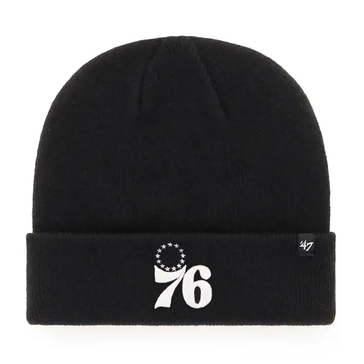 Philadelphia 76ers NBA BDUB Bonnet tricoté noir/blanc