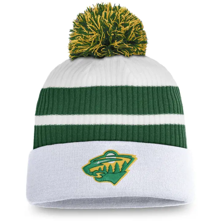 Minnesota Wild NHL Bonnet Pompon Édition Spéciale BLNC