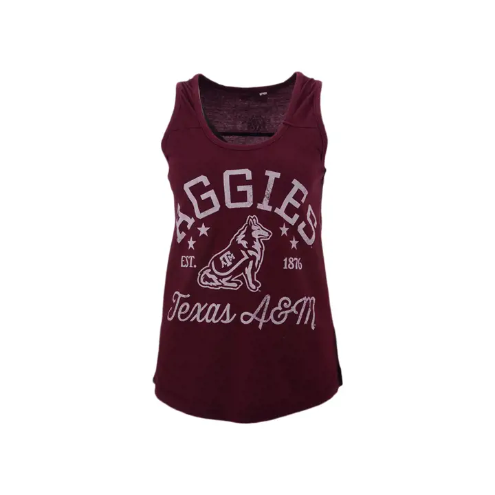 Débardeur maillot NCAA pour femme Texas A&M Aggies 20 mar