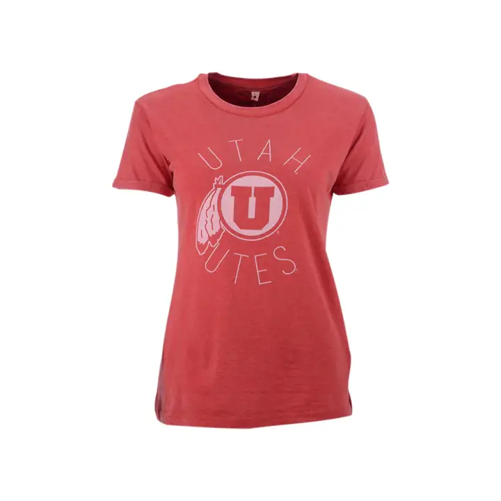 T-shirt lavé vintage NCAA Utah Utes 20 rouge