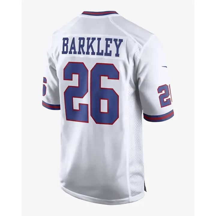 Maillot de match NFL New York Giants Saquon Barkley BLC/RBL