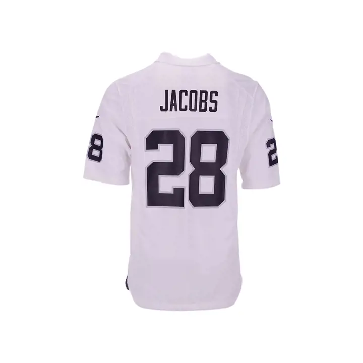 Maillot de match NFL Las Vegas Raiders Josh Jacobs BLANC
