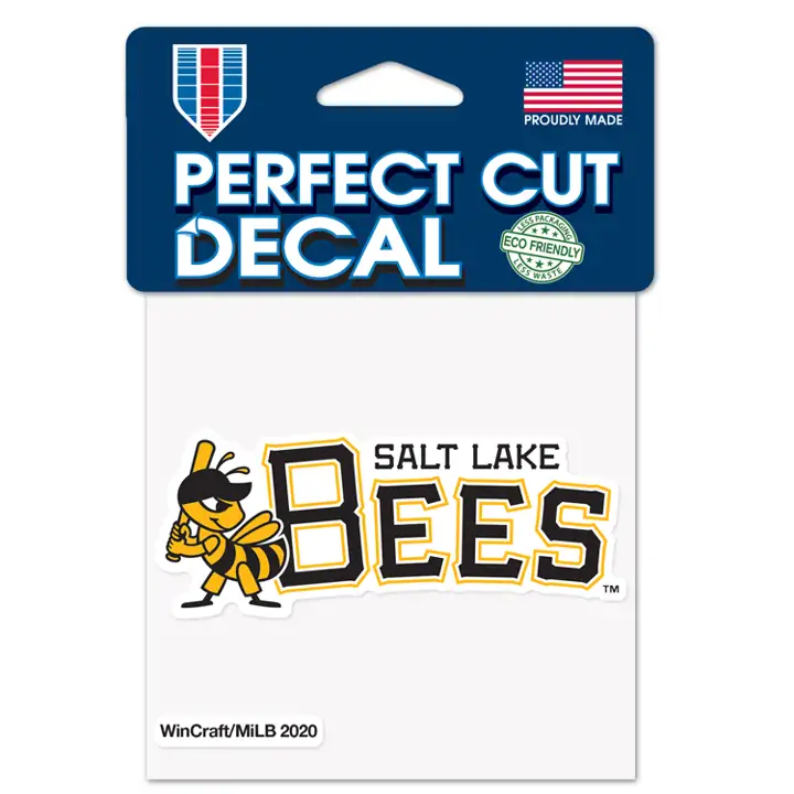 "Décalcomanie Salt Lake City Bees 4"x4" coupe parfaite"