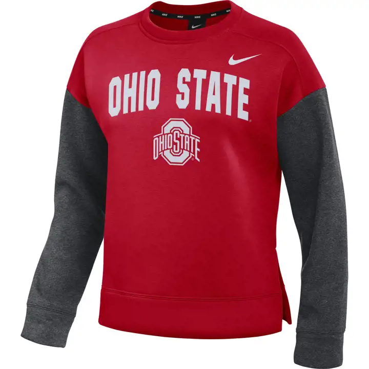 SWEAT-SHIRT RAS DU COU COLORBLOCK FEMME OHIO STATE BUCKEYES NCAA