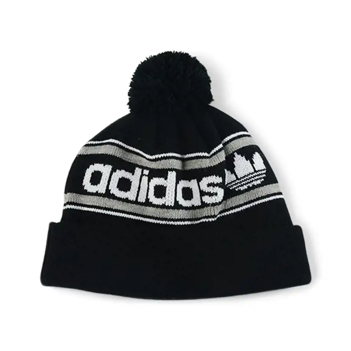 adidas Originals Bonnets en tricot à pompon Originals unisexe noir