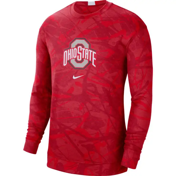 T-shirt manches longues NCAA Spotlight Buckeyes de l'Ohio State 20 ROUGE