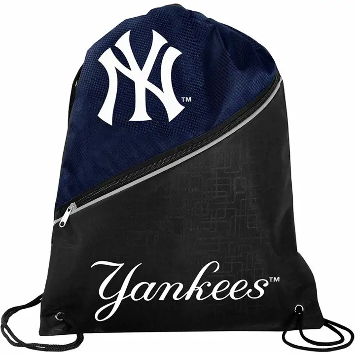 Sac à dos avec cordon de serrage et fermeture éclair en diagonale haut de gamme des New York Yankees