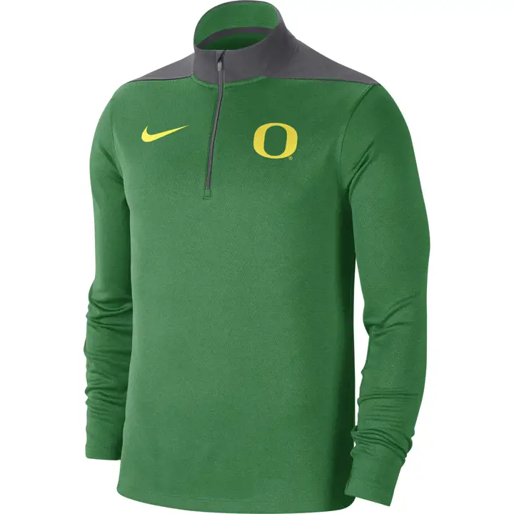 Oregon Ducks NCAA Colorblock Fan Fav Dri Quarter Zip 20 GRN/