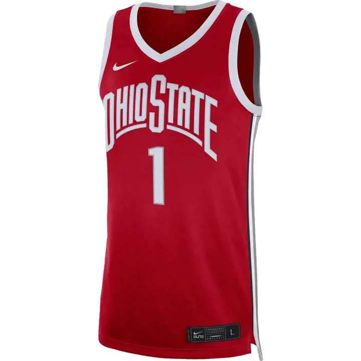 Maillot de basket-ball en édition limitée Ohio State NCAA, extérieur, rouge