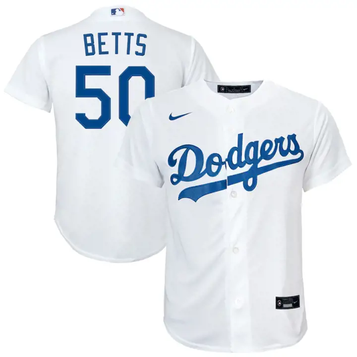MAILLOT OFFICIEL JEUNE DODGERS MLB Mookie Betts blanc
