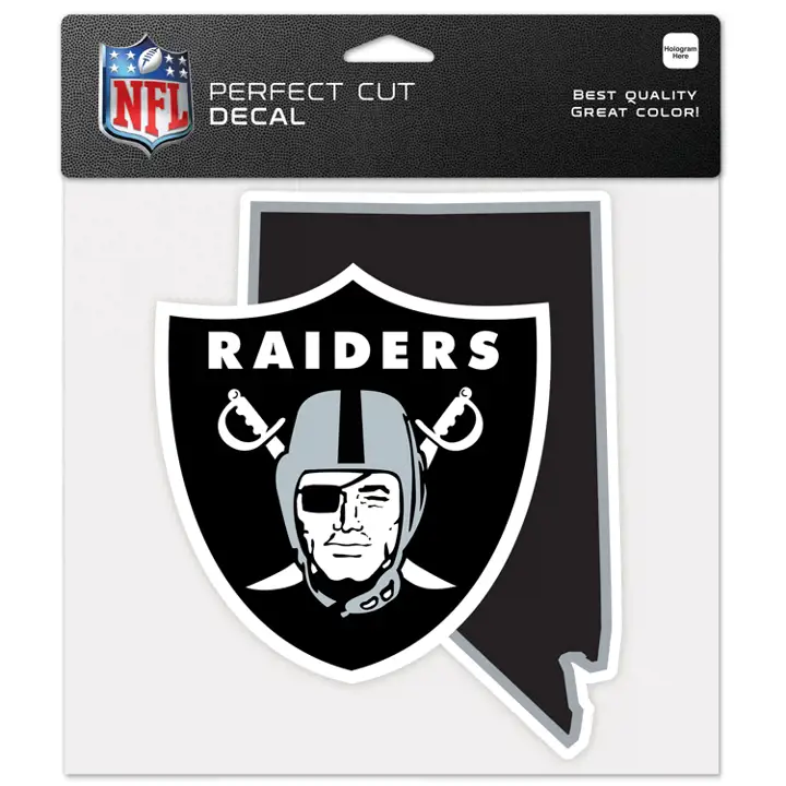 Autocollant prédécoupé Las Vegas Raiders 8x8 - Couleur ast