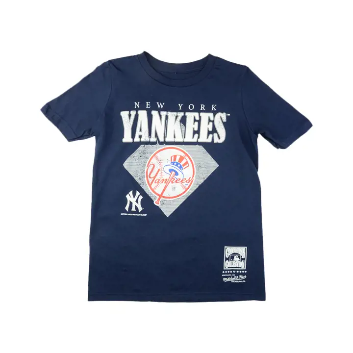 T-shirt vintage mascotte jeunesse Yankees MLB bleu marine