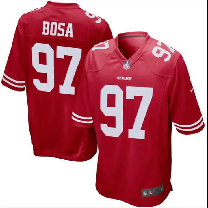 Maillot de match NFL 49ERS enfant Nick Bosa rouge