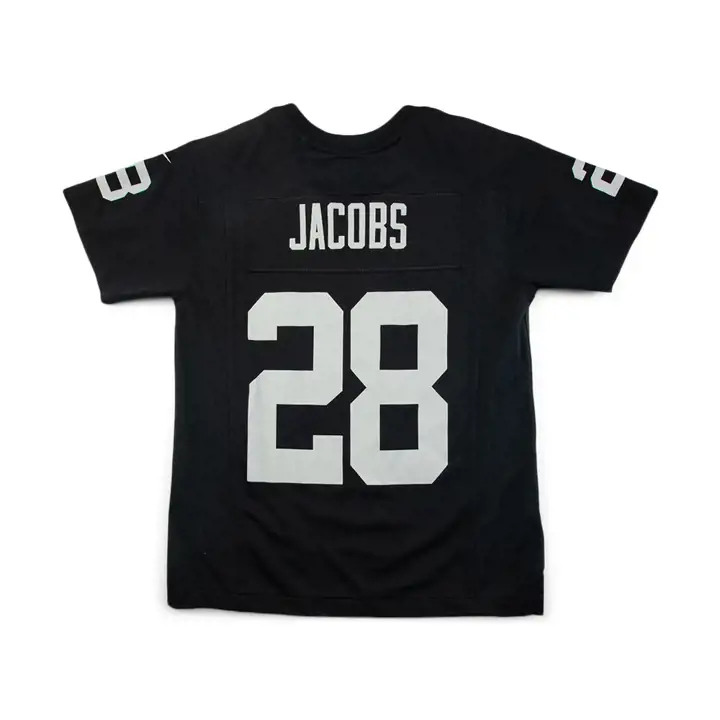 MAILLOT DE MATCH ENFANT NFL LAS VEGAS RAIDERS JOSH JACOBS NOIR