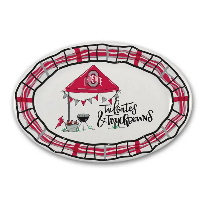 Ohio State Buckeyes 18x12 BBQ OVAL ast