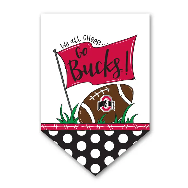 Drapeau de jardin Ohio State Buckeyes NOUS ENCOURAGEONS TOUS
