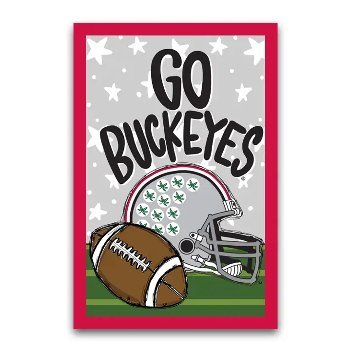 Drapeau de jardin des Buckeyes de l'Ohio State ast