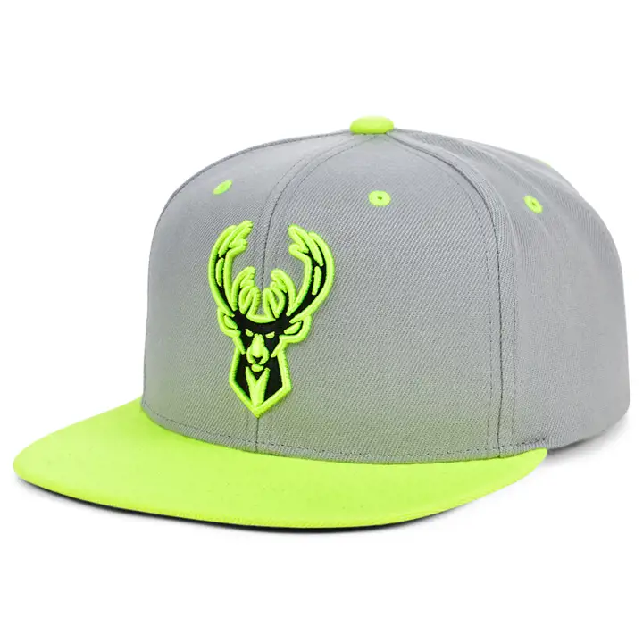 MILWAUKEE BUCKS NBA VOLT SNAPBACK GRIS/CITRON VERT