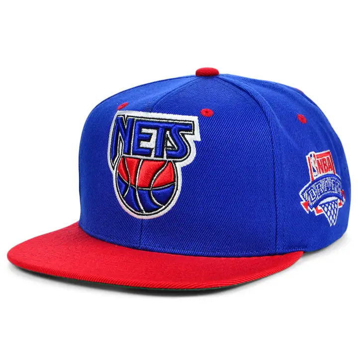 NEW JERSEY NETS HWC LOTTO PICK CASQUETTE SNAPBACK RBL/ROUGE