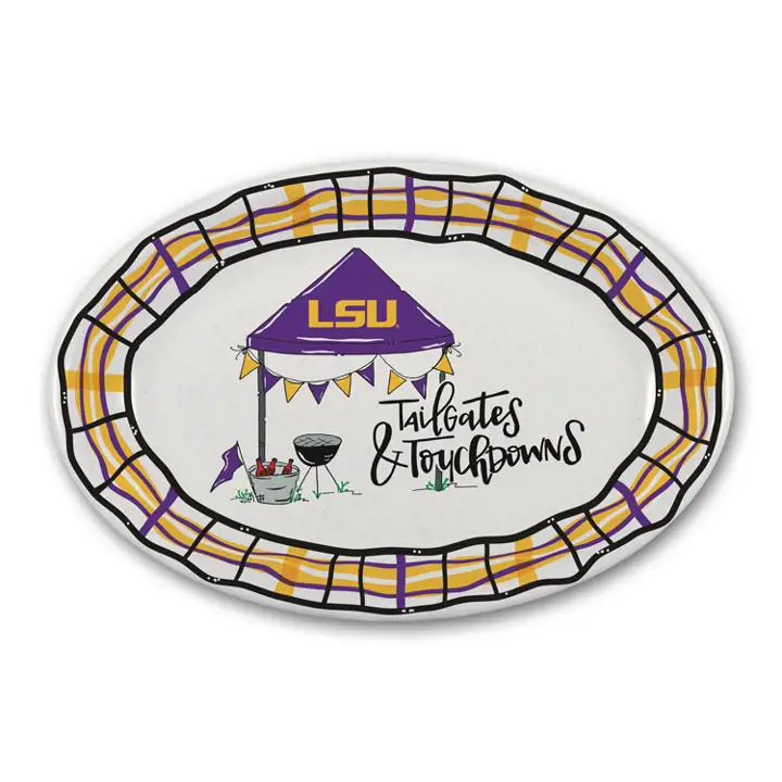 L.S.U. 18x12 BARBECUE OVAL ast