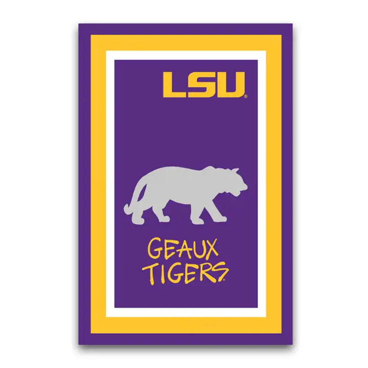 Drapeau de jardin L.S.U. Mascotte Allez l'équipe