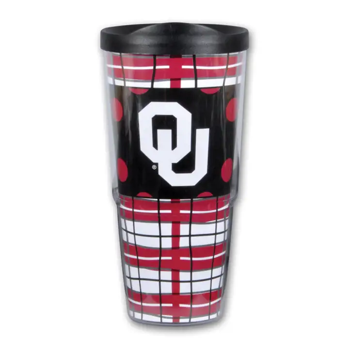 Gobelet OU Sooners 24 oz avec couvercle ast