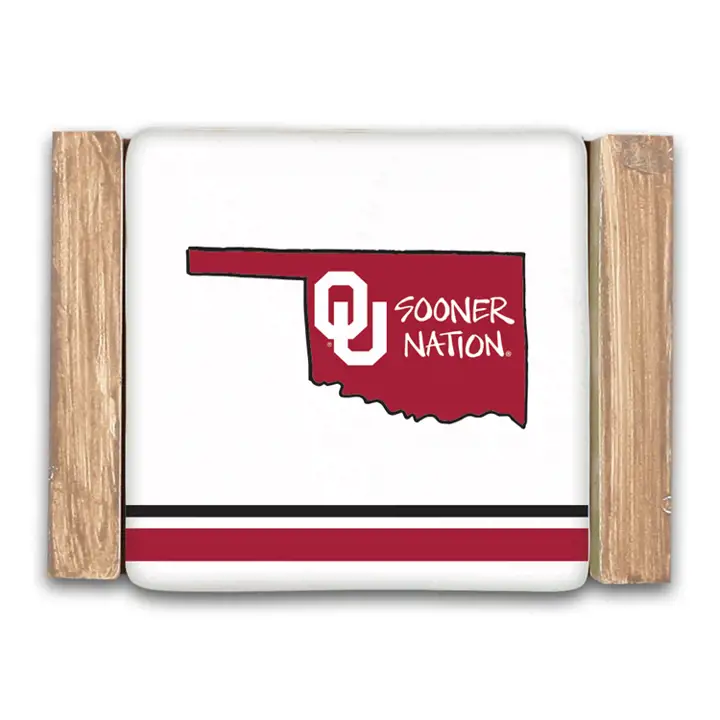 Sous-verres rayés Oklahoma Sooners