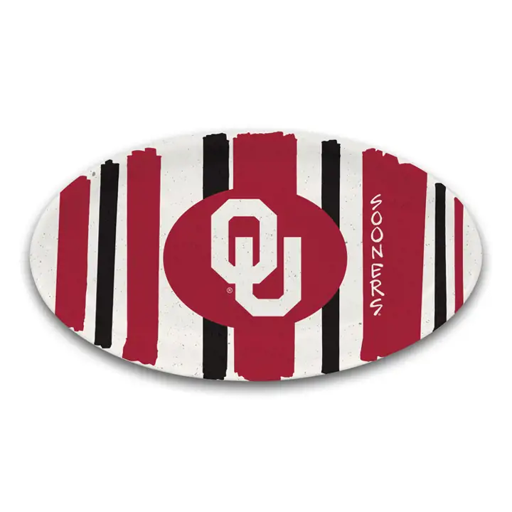 "Oklahoma Sooners 12\" OVAL STRIPED ast"