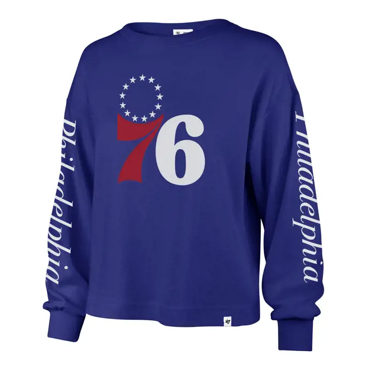 Philadelphia 76ers NBA Femme Douce Victoire Marlow Bell Manche Longue