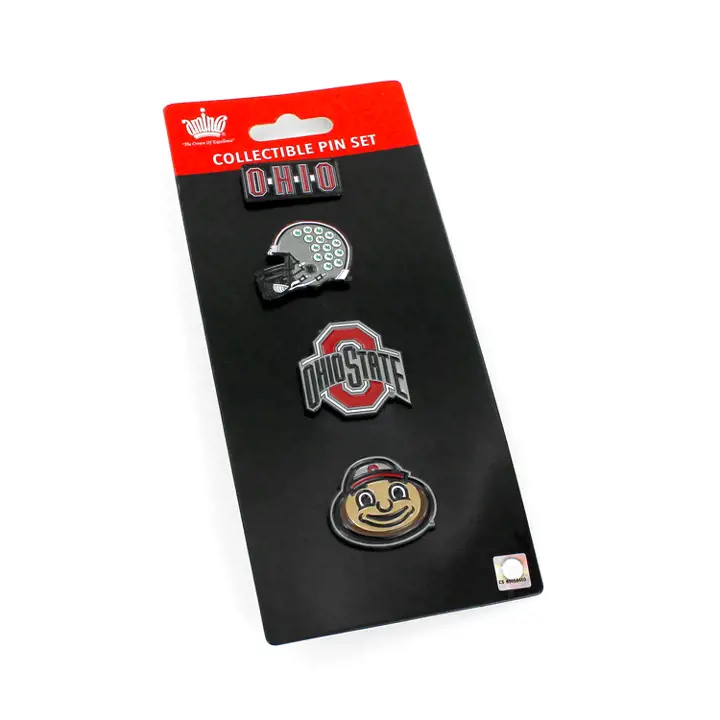 Ensemble de 3 pin's de collection des Ohio State Buckeyes