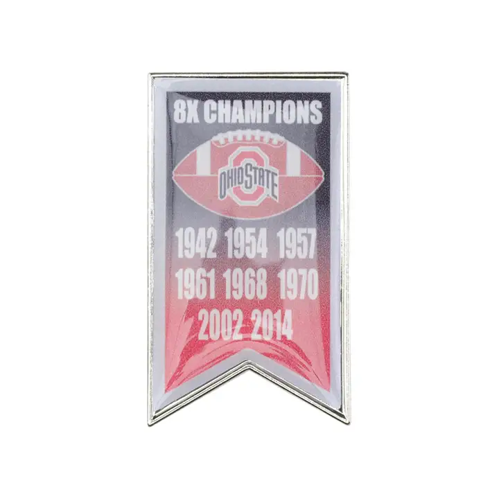 Épingle du drapeau de championnat des Ohio State Buckeyes