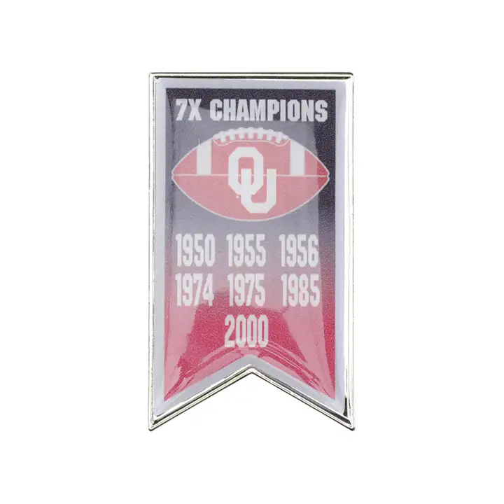 Épingle de la bannière de championnat des Oklahoma Sooners