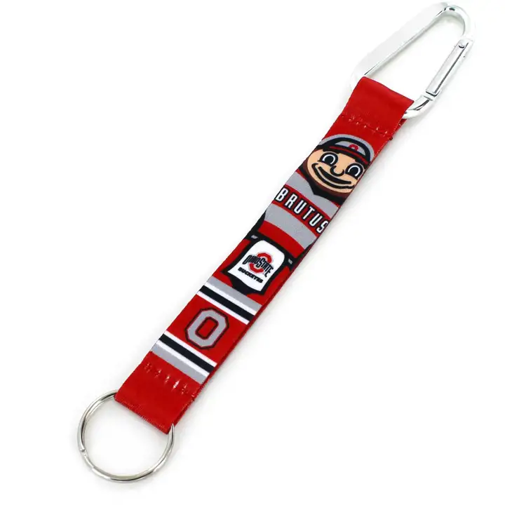 Porte-clés mousqueton lanière mascotte Ohio State Buckeyes