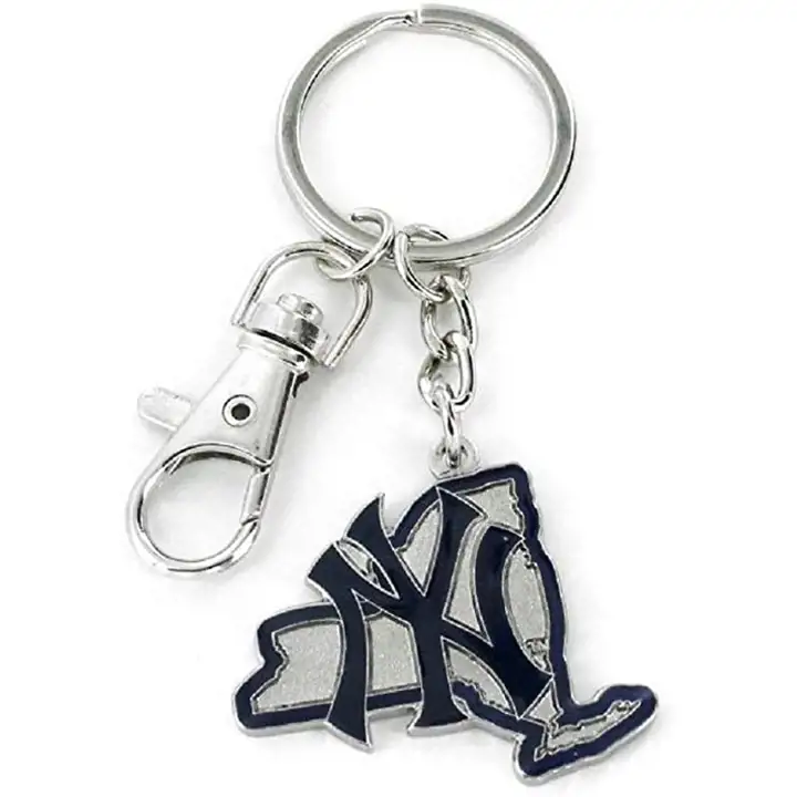 Porte-clés épais des Yankees de New York avec design de l'État