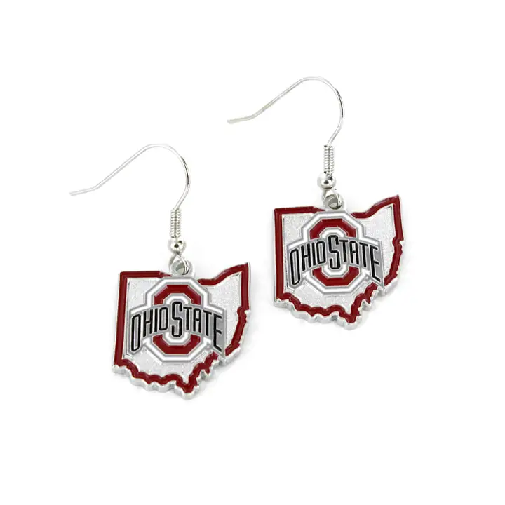 Boucles d'oreilles poids lourd Ohio State Buckeyes modèle État ast