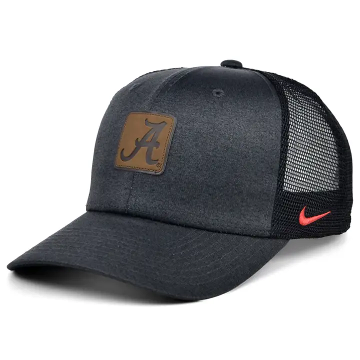 Alabama Crimson Tide NCAA Écusson en cuir Casquette trucker noire
