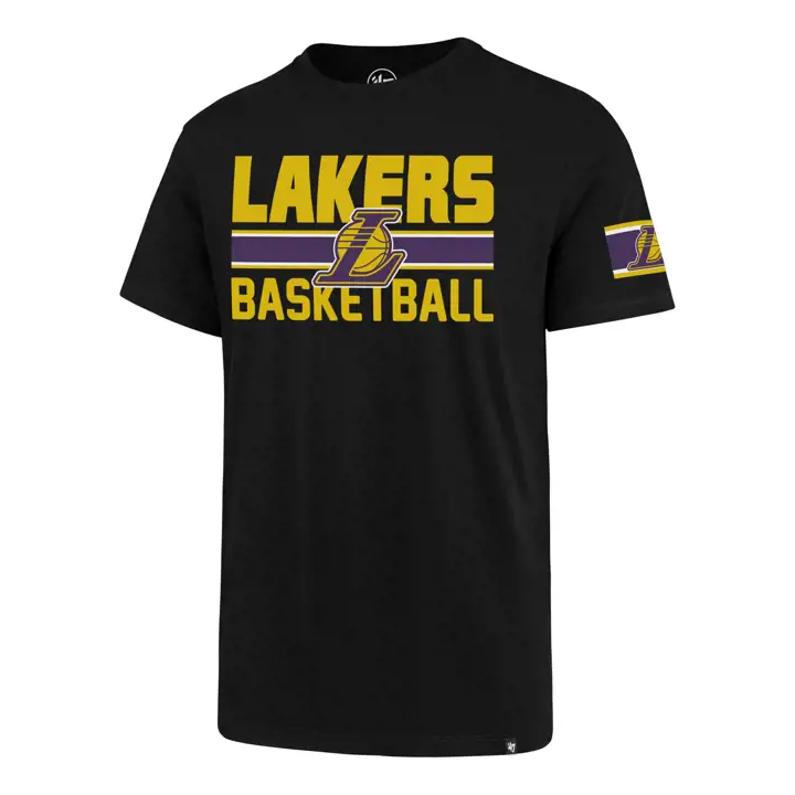 T-shirt Los Angeles Lakers NBA Half Court Super Rival NOIR